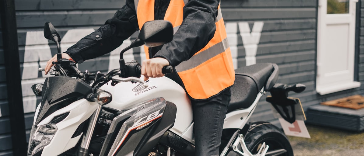 man on a motorcycle